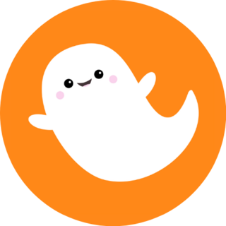 Cute Cartoon Ghost Sticker