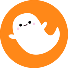 Cute Cartoon Ghost Sticker
