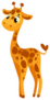 Cute Cartoon Giraffe Illustration Sticker