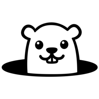 Cute Cartoon Groundhog Day Illustration Sticker