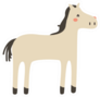 Cute Cartoon Horse Sticker