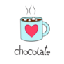 Cute Cartoon Illustration Hot Chocolate Sticker