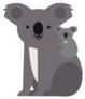 Cute Cartoon Koala With A Baby Sticker
