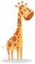 Cute Cartoon Little Giraffe Sticker