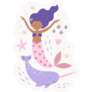 Cute Cartoon Magical Mermaid And Narwhal Sticker