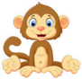 Cute Cartoon Monkey Sticker