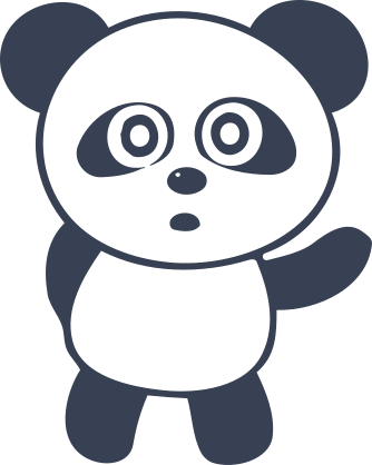 Cute Cartoon Panda Bear Sticker