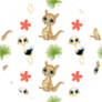 Cute Cartoon Pattern. Kangaroo Sticker