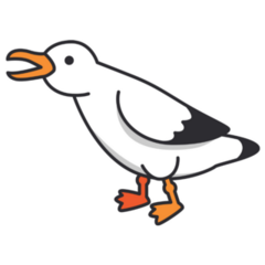 Cute Cartoon Seagull Sticker