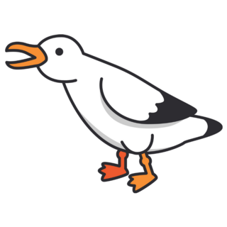 Cute Cartoon Seagull Sticker
