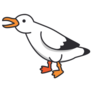 Cute Cartoon Seagull Sticker