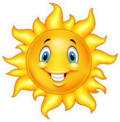Cute Cartoon Sun Sticker