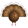 Cute Cartoon Turkey Bird Illustration Sticker