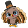 Cute Cartoon Turkey Bird Sticker
