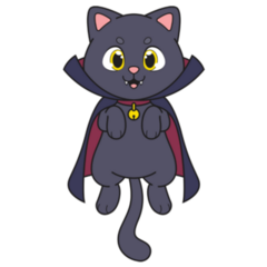 Cute Cat Vampire Sticker