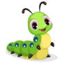 Cute Caterpillar Cartoon Big Eyes Sticker