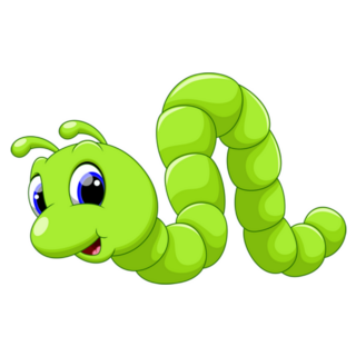 Cute Caterpillar Cartoon Sticker