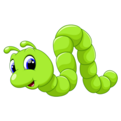 Cute Caterpillar Cartoon Sticker