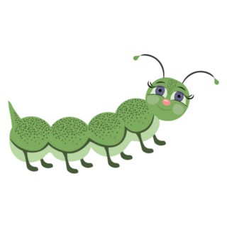 Cute Caterpillar Funny Cartoon Sticker