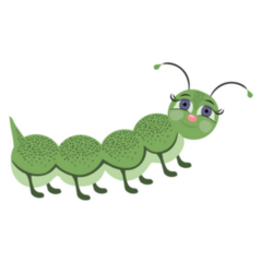 Cute Caterpillar Funny Cartoon Sticker