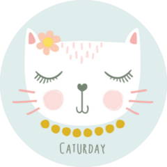 Cute Caturday Cat Sticker