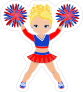 Cute Cheerleading Sticker