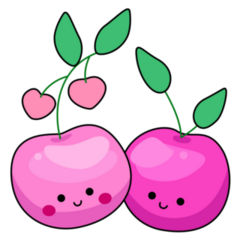 Cute Cherry Pals Sticker