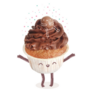 Cute Chocolate Frosted Cupcake Sticker
