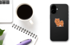 Cute Chow Chow Sticker on a Phone (New) example