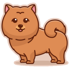 Cute Chow Chow Sticker