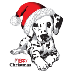 Cute Christmas Dalmatian Sticker