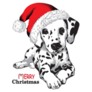 Cute Christmas Dalmatian Sticker
