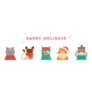 Cute Christmas Holiday Cats with Hats Sweaters and Scarfs Sticker