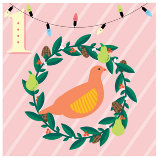 Cute Christmas Partridge Sticker