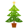 Cute Christmas Tree Illustration Sticker