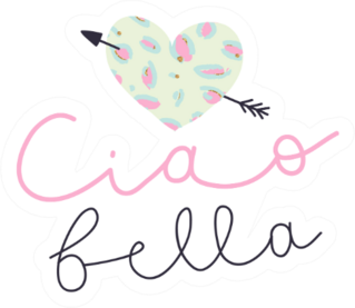 Cute Ciao Bella Heart Sticker