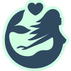 Cute Circle Mermaid With Heart Sticker