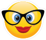 Cute Classy Glasses Female Emoji Sticker