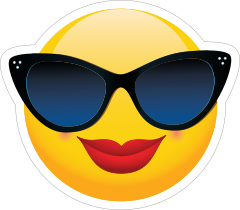 Cute Classy Sunglasses Female Emoji Sticker