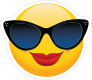 Cute Classy Sunglasses Female Emoji Sticker