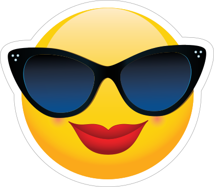 Cute Classy Sunglasses Female Emoji Sticker