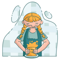 Cute Clay Maker Sticker
