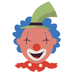 Cute Clown Cartoon Sticker