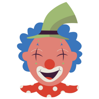Cute Clown Cartoon Sticker