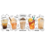 Cute Coffee Beverages Sticker 