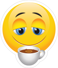 Cute Coffee Lover Emoji Sticker