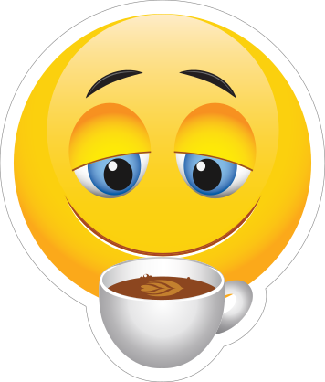 Cute Coffee Lover Emoji Sticker