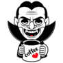 Cute Coffee Vampire Sticker