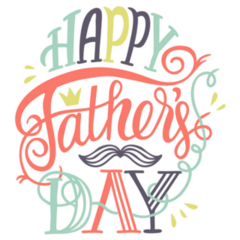 Cute Colorful Happy Fathers Day Sticker