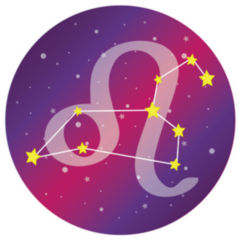 Cute Colorful Leo Galaxy Constellation Sticker